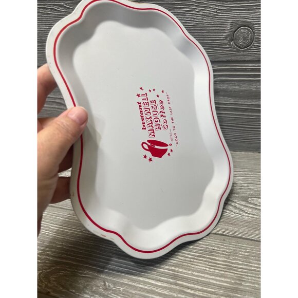 Vintage Maxwell House Coffee Tin Plate Tray Kaldi Legend On Back Unique Decor - Picture 4 of 5